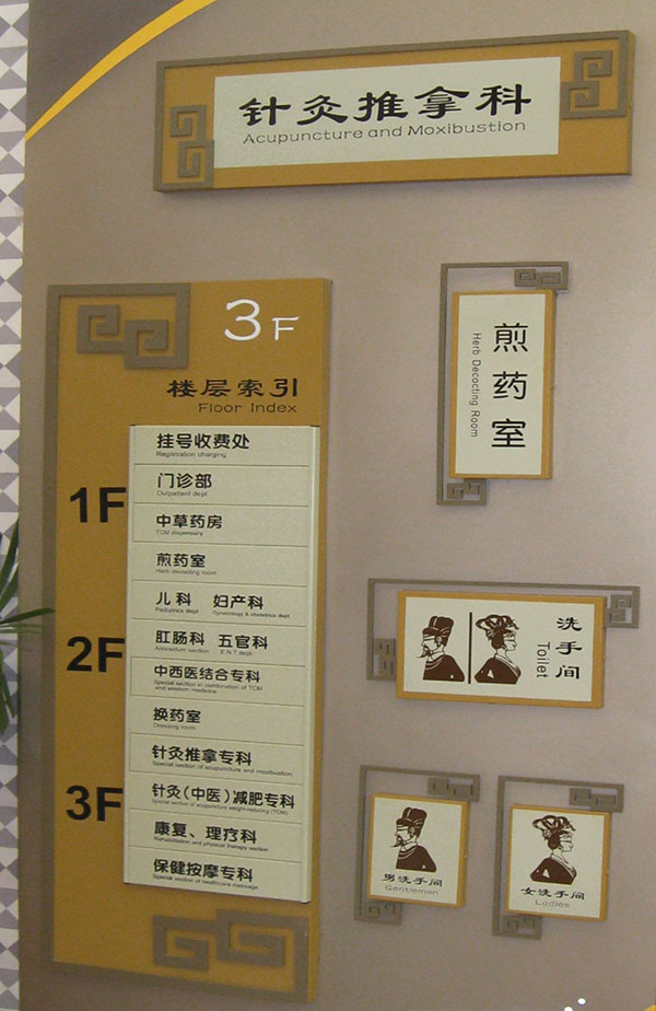 中醫院標識標牌
